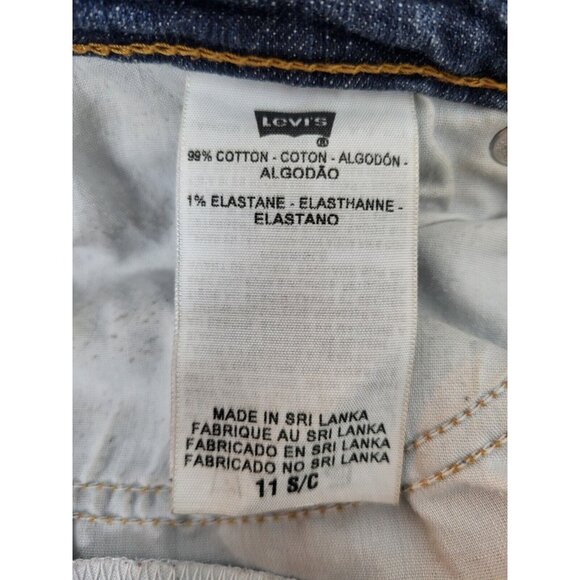 Levis 524 Too Superlow Jeans Womens / Juniors 11 Dark Blue Denim Classic Causal - Picture 5 of 5